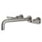 Kingston Brass KS8028KL Two-Handle Wall Mount Tub Faucet, Brushed Nickel KS8028KL - alternate 1
